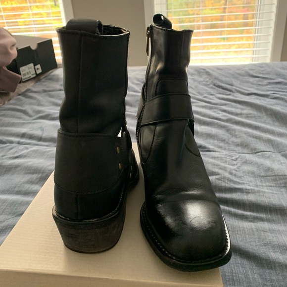 Zara Leather Boots Black Size 9/40 - Picture 5 of 8